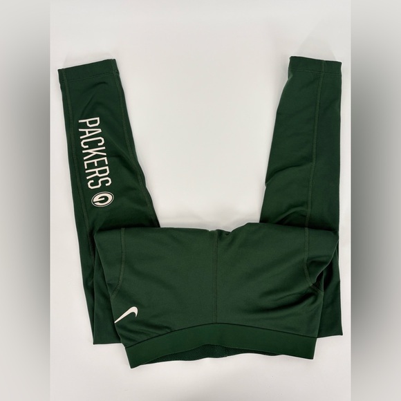 Nike Leggings NFL Team Apparel Dri-Fit Green Bay Packers Fleece Lined Womens Med - Picture 6 of 8